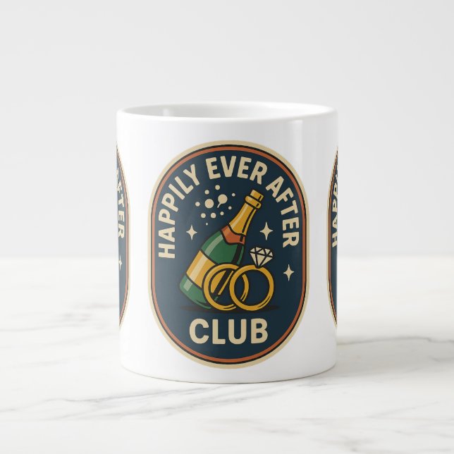 Grande Tasse Heureux toujours après le Club Jumbo Mug - Mariage (Devant)