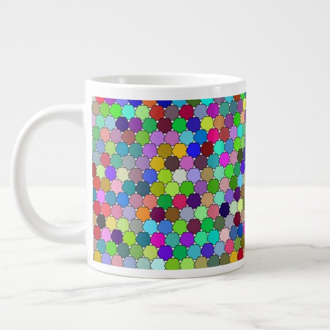 Grande Tasse Hexagons de décalage 20oz Mug (Gauche)