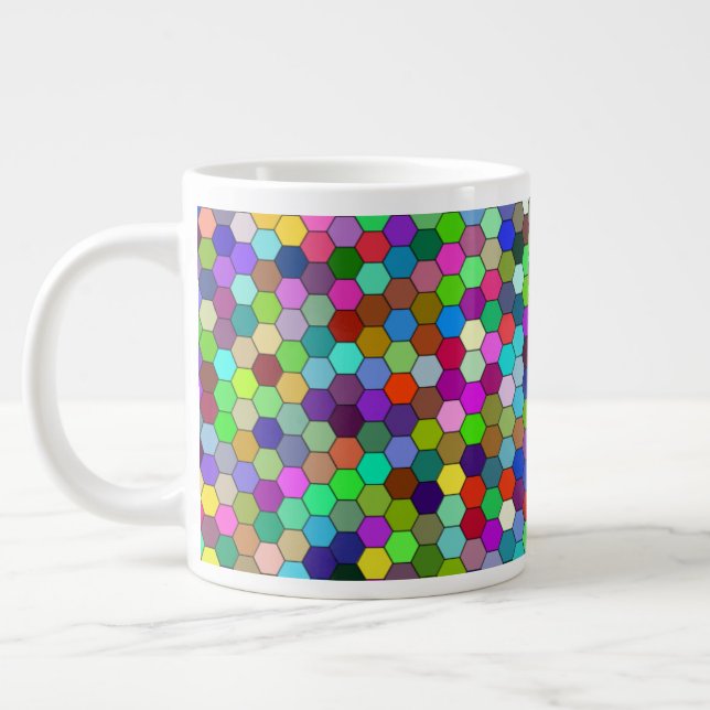 Grande Tasse Hexagons horizontaux 20oz Mug (Gauche)