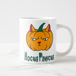 Grande Tasse Hocus pawcus Halloween citrouille ginger cat magie