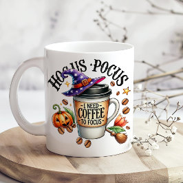 Grande Tasse "Hocus Pocus J'ai besoin de café pour me concentre