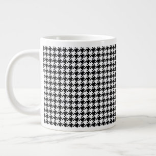 Grande Tasse Houndstooth noir et blanc par Shirley Taylor