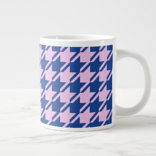 Grande Tasse Houndstooth rose+Blue Big Motif