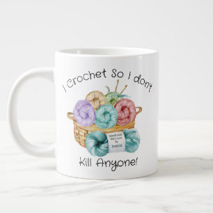 Grande Tasse I Crochet Personnalisé Géant De Café Mug