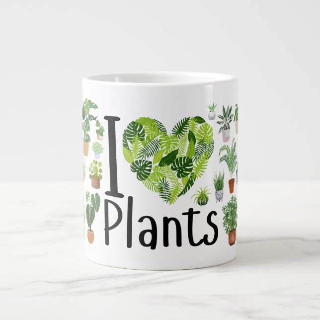 Grande Tasse I Heart Plants Jumbo Mug (Devant)