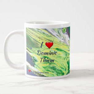 Grande Tasse I Love Dominc Thiem Abstrait Personnaliser