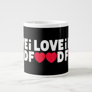 Grande Tasse I Love Food Funny Foodie Cadeau pour hommes