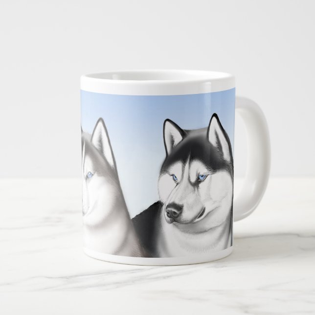 Grande Tasse I Love Husky Dogs Jumbo Mug (Devant droit)