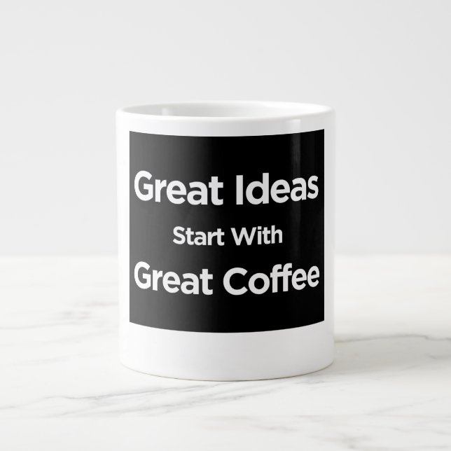 Grande Tasse Idées géniales Commencez par un café génial | Jumb (Devant)