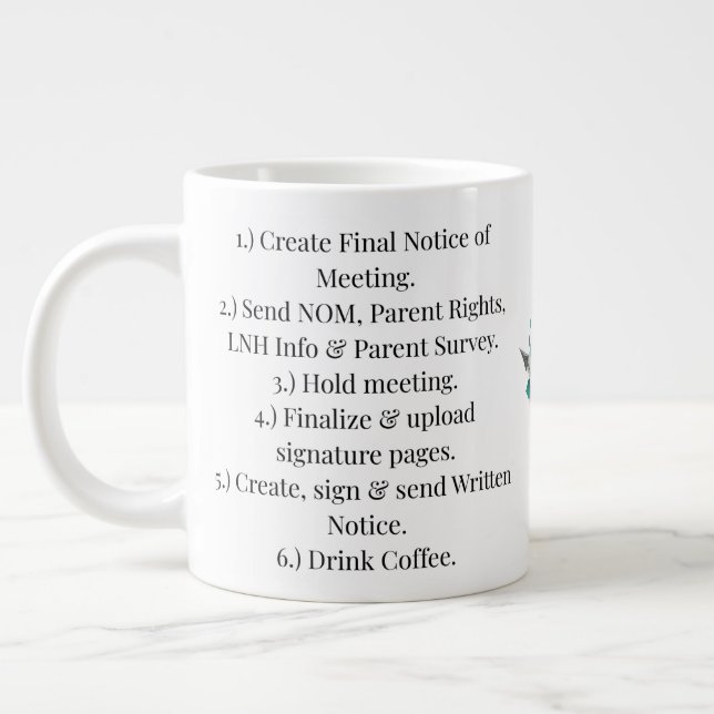 Grande Tasse IEP Marches Café Mug (Gauche)