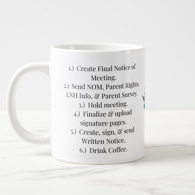 Grande Tasse IEP Marches Café Mug (Gauche)