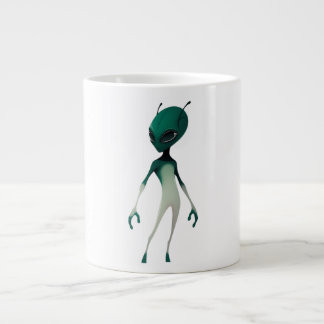 Grande Tasse Illustration d'alien vert cool - Personnage de sci