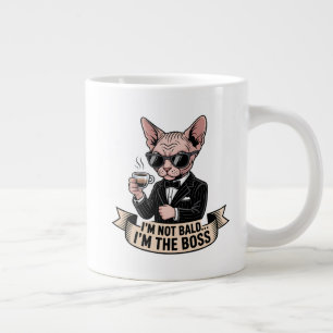 Grande Tasse Illustration de chat Sphynx café patron