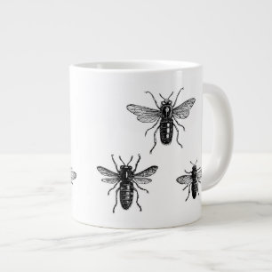 Grande Tasse Illustration de la reine abeille et abeilles ouvri