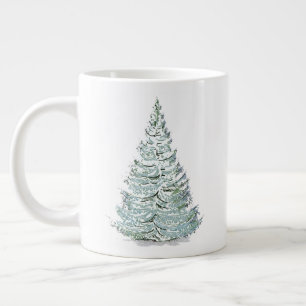 Grande Tasse Illustration de l'épinette couverte de neige