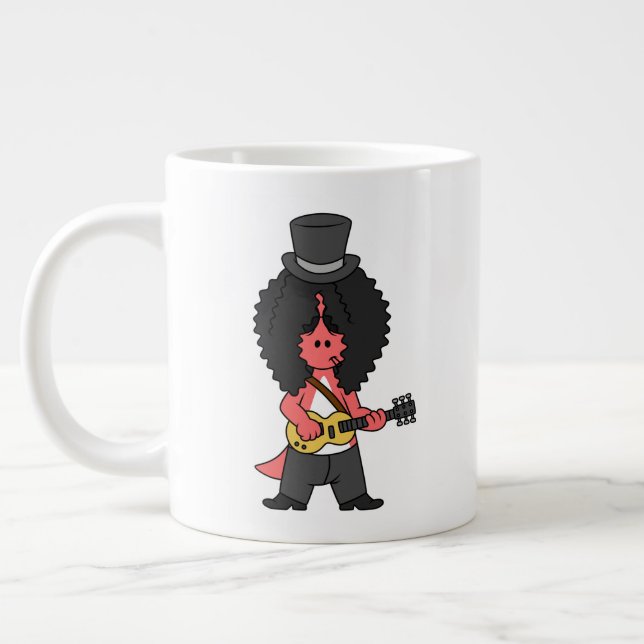 Grande Tasse Illustration D'Un Allosaurus Habillé En Étoile Roc (Gauche)