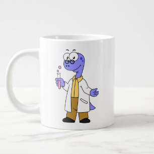 Grande Tasse Illustration D'Un Chimiste Brontosaurus.