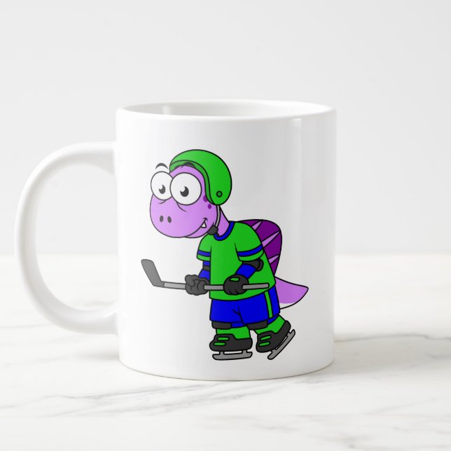 Grande Tasse Illustration D'Un Joueur De Spinosaurus. (Gauche)
