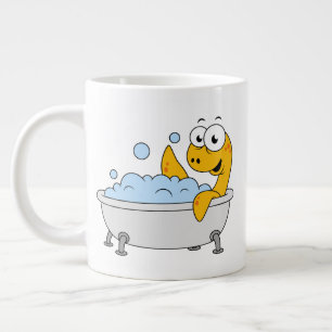 Grande Tasse Illustration D'Un Monstre De Loch Ness De Bain.