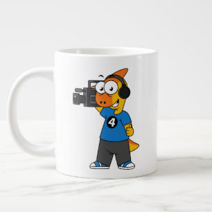 Grande Tasse Illustration D'Un Opérateur De Caméra Parasaurolop