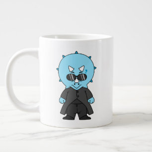 Grande Tasse Illustration D'Une Matrice Tricératops.