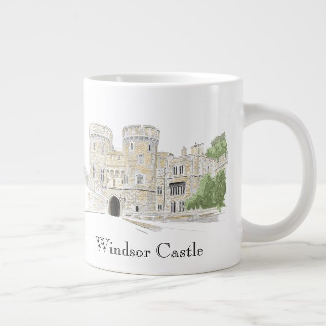 Grande Tasse Illustration Iconique Du Château De Windsor (Droite)