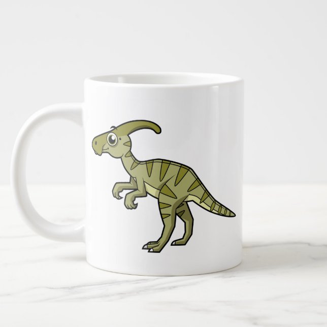 Grande Tasse Illustration Mignonne D'Un Parasaurolophus Dinosau (Gauche)