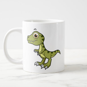 Grande Tasse Illustration Mignonne D'Un Rex Tyrannosaurus.
