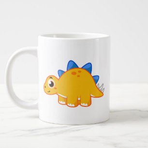 Grande Tasse Illustration Mignonne D'Un Stegosaurus.