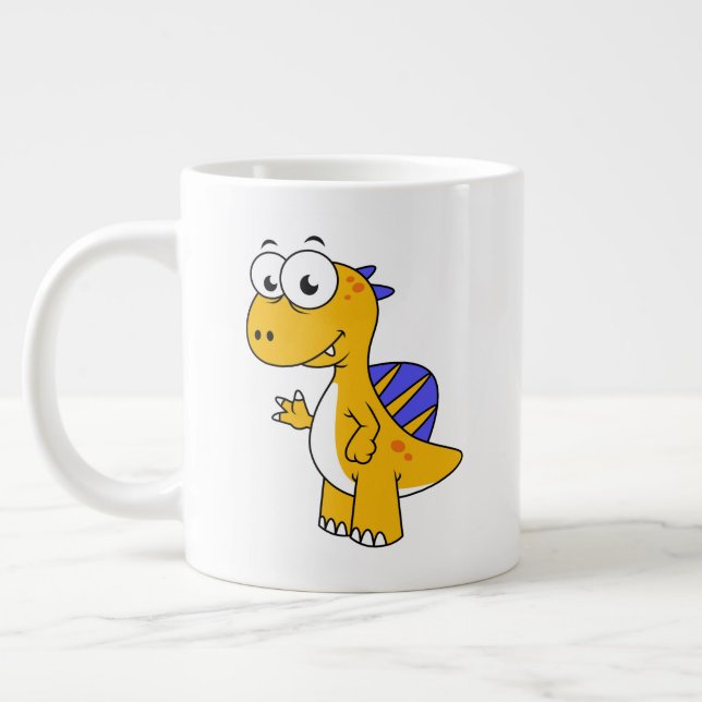 Grande Tasse Image Mignonne D'Un Spinosaure. 2 (Gauche)