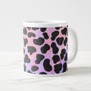 Grande Tasse Impression Dalmatien noir et rose