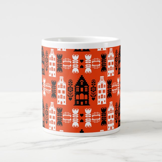 Grande Tasse Impression d'art populaire hollandais Pays-Bas (Devant)