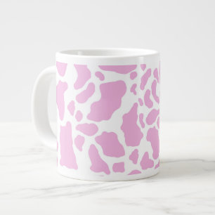 Grande Tasse Impression de vache rose
