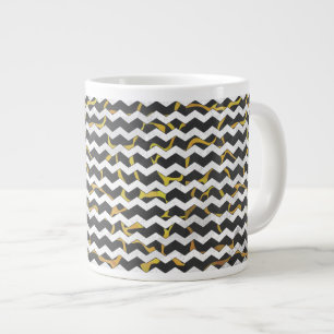 Grande Tasse Impression Giraffe noir et jaune