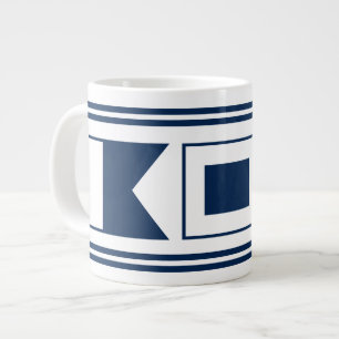Grande Tasse Indications nautiques lettres du nom personnalisé 