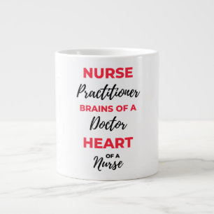Grande Tasse Infirmière Praticien Cerveau D'Un Coeur Médecin 2