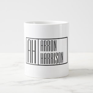 Grande Tasse Initiales minimes modernes et logo de nom