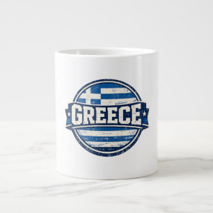 Grande Tasse Insigne du drapeau vintage de la Grèce