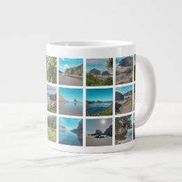 Grande Tasse Instagram Photo Collage Côte d'été Nouvelle-Zéland