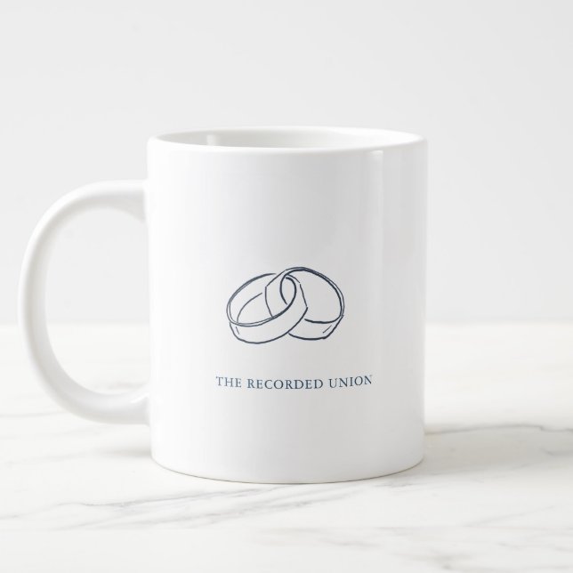 Grande Tasse Interlocking Rings- Minimalist Union Mug Gift (Gauche)