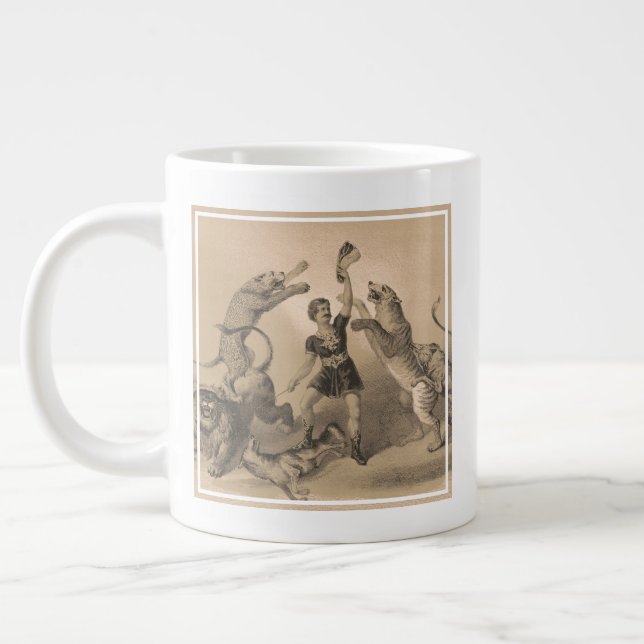 Grande Tasse Interprète De Cirque Debout Parmi Les Animaux Vici (Gauche)