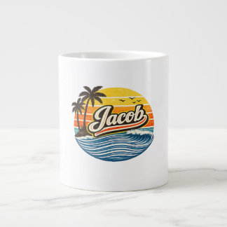 Grande Tasse Jacob Retro Sunset Name Design