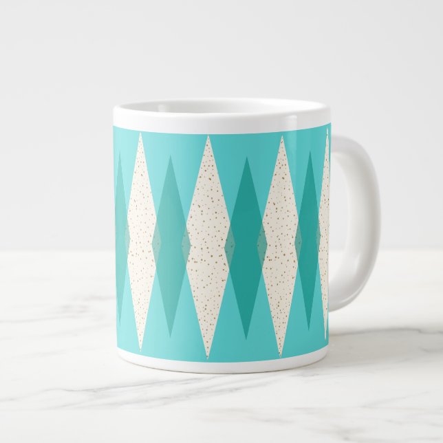 Grande Tasse Jacquard moderne du milieu du siècle Jumbo Mug (Devant droit)