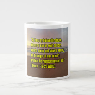 Grande Tasse Jacques 1:19-20 WEBU Mug