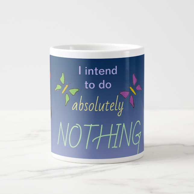 Grande Tasse J'ai l'intention de ne rien faire & Black Cat Red  (Devant)
