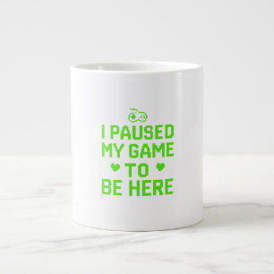 Grande Tasse J'Ai Suspendu Mon Jeu Neon Pixel Art