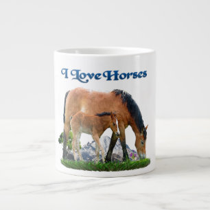 Grande Tasse J'aime les chevaux