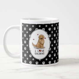 Grande Tasse J'Aime Les Goldens J'Aime Les Golden Retrievers Mi