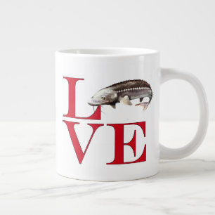 Grande Tasse J'aime l'esturgeon