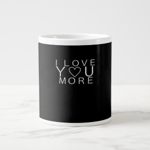 Grande Tasse J'aime plus de design minimaliste 